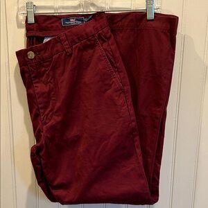 Vineyard Vines Men's Burgundy Chinos